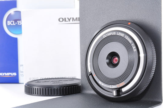 [US Stock] Olympus Lens 15mm f/8 SILVER BCL-1580 Lens for Pen [Top Mint] _1575