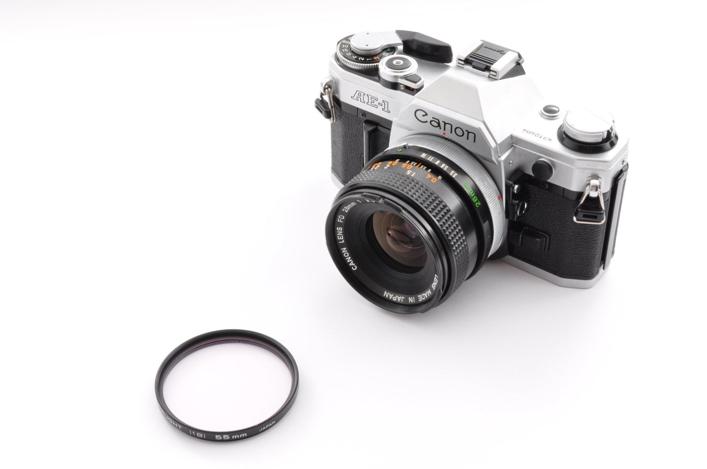 [Near Mint] Canon AE-1 Silver Film Camera FD 28mm F/3.5 S.C from Japan