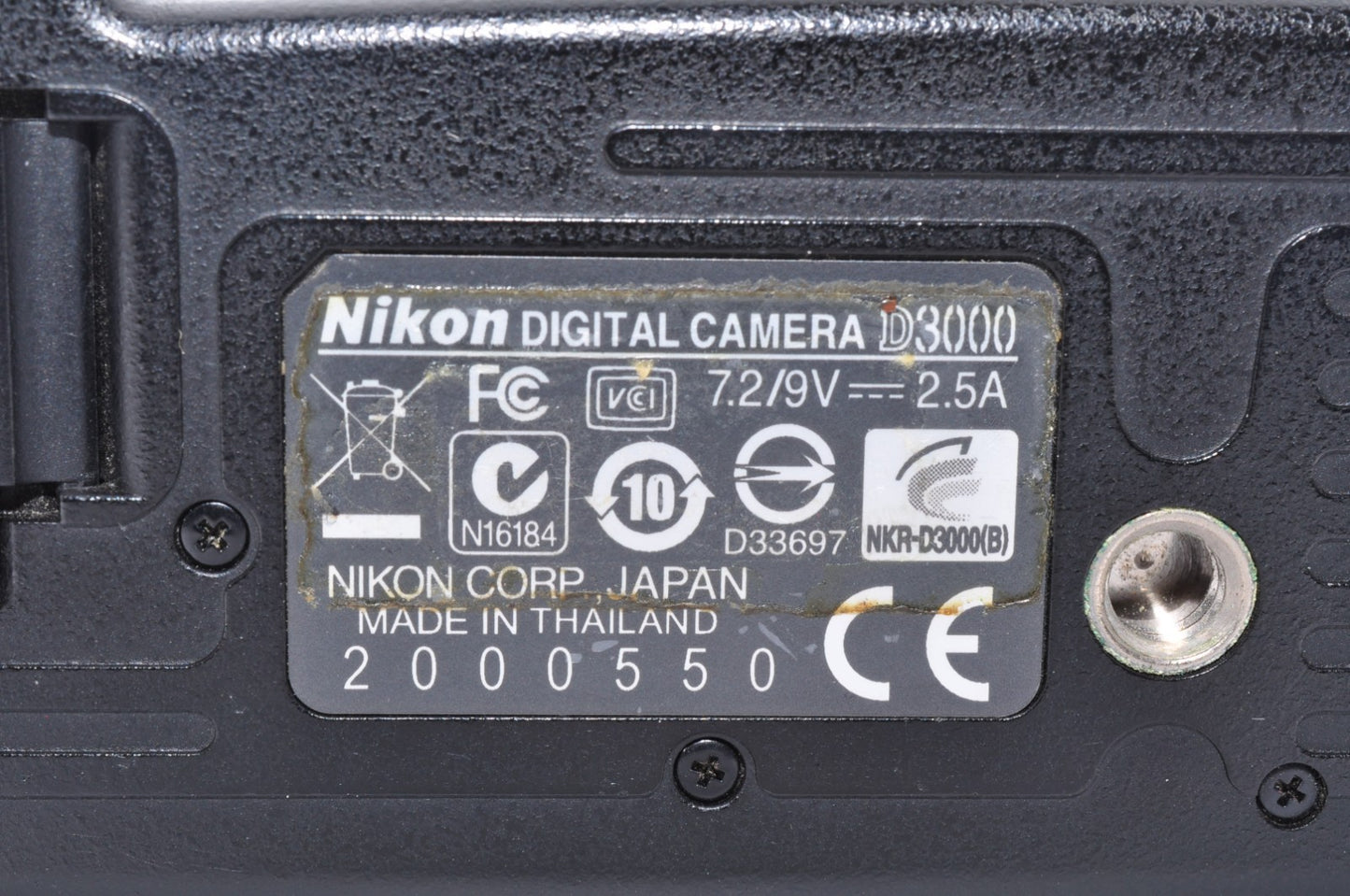 [Near Mint] Nikon D3000 Body Only Digital Camera SLR Black from Japan _1587