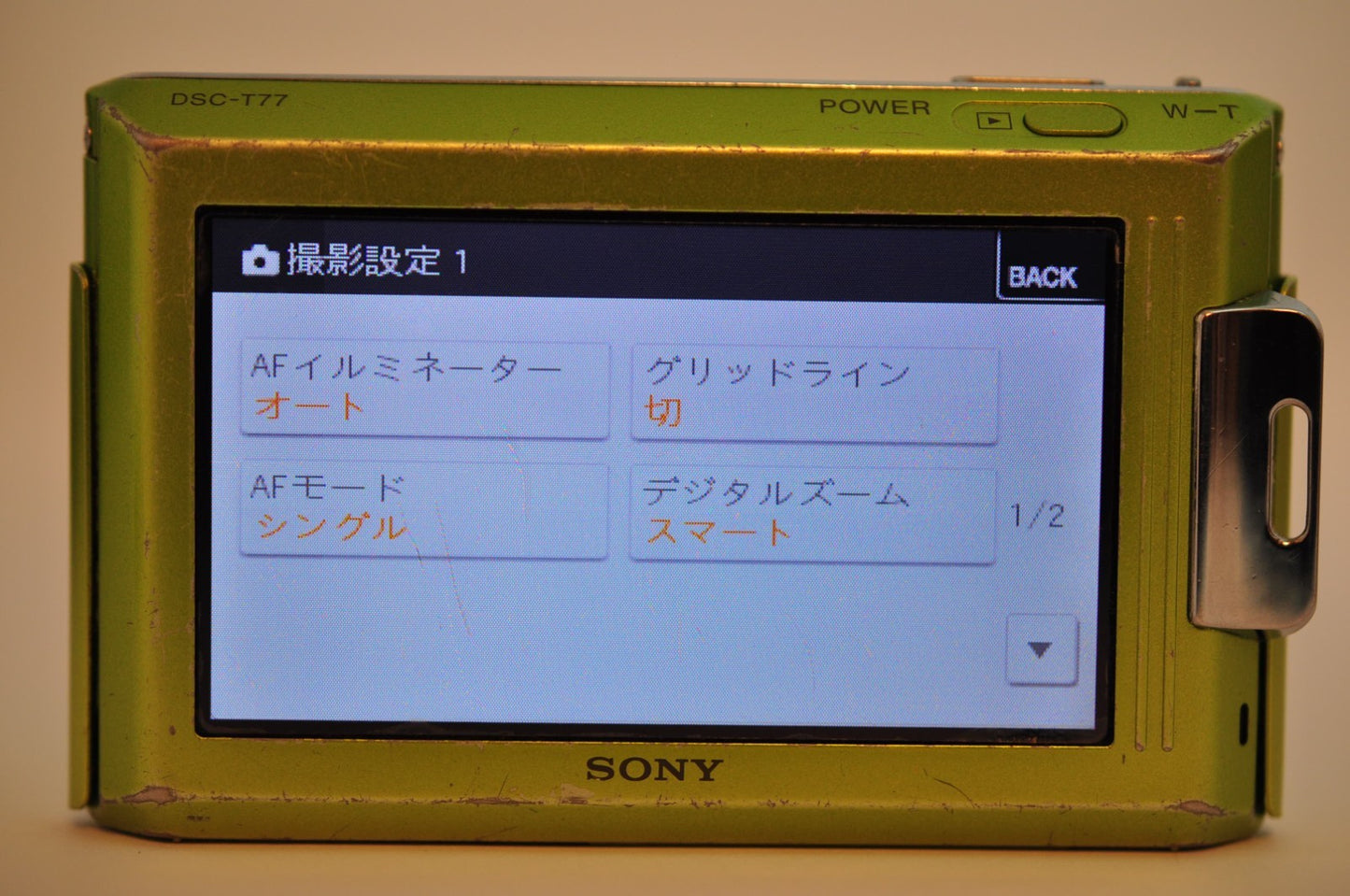 [Near Mint] SONY Cyber Shot DSC-T77 Digital Camera Green 4.0x from Japan _1705