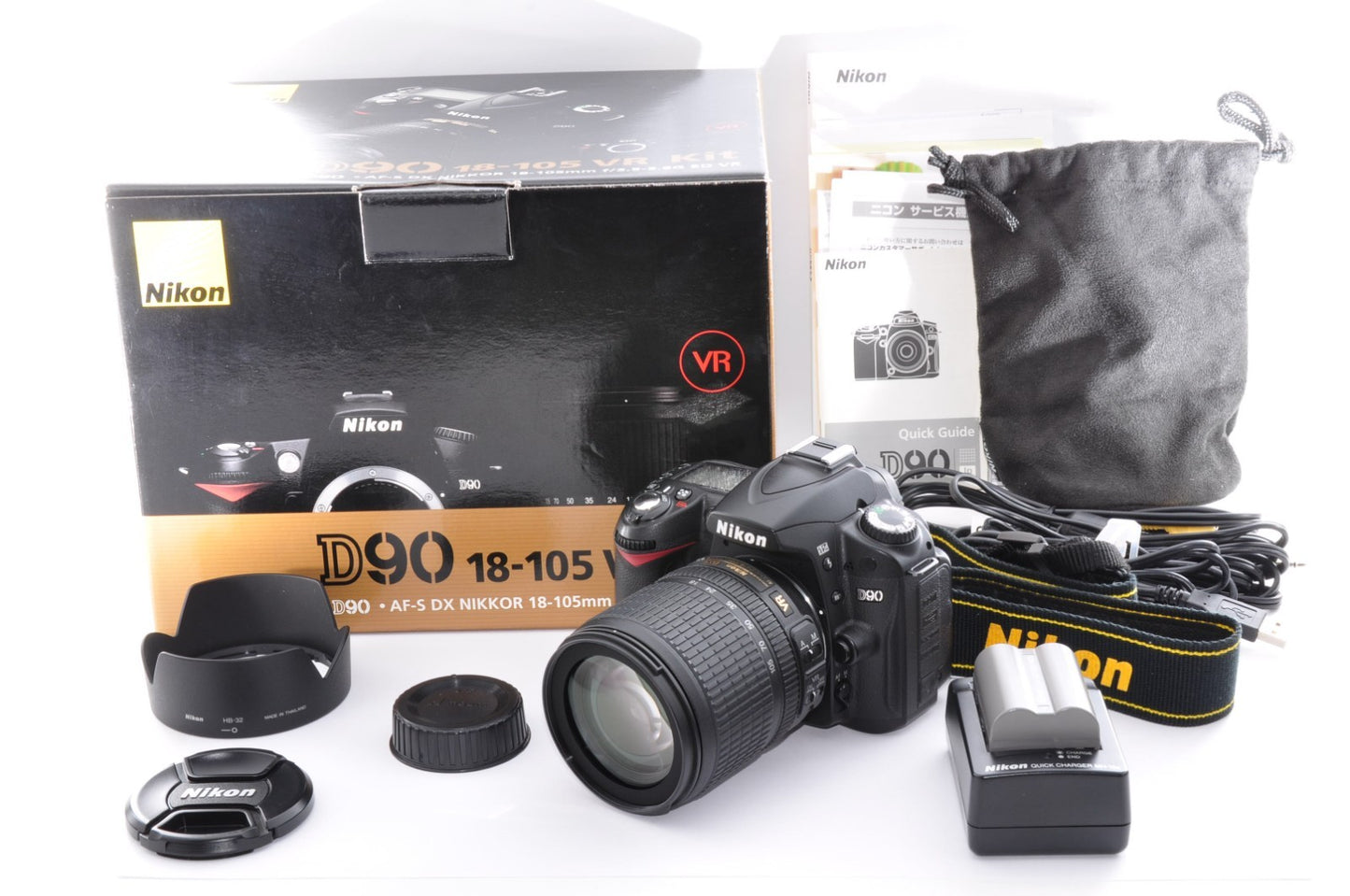 [Mint / 12K Shot] Nikon D90 12.3 MP DSLR Camera & AF-S DX 18-105 G VR Lens w/BOX
