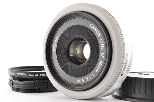 [Near Mint] Canon EF 40mm F/2.8 STM White AF Prime Pancake Lens Japan _1724
