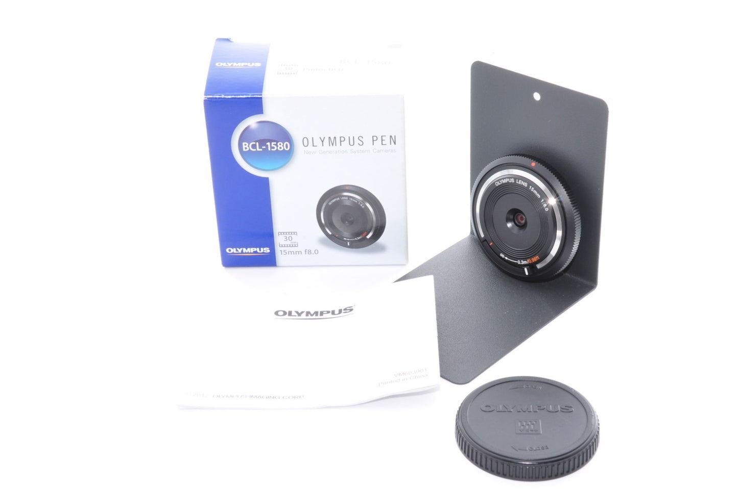 [US Stock] Olympus Lens 15mm f/8 SILVER BCL-1580 Lens for Pen [Top Mint] _1575