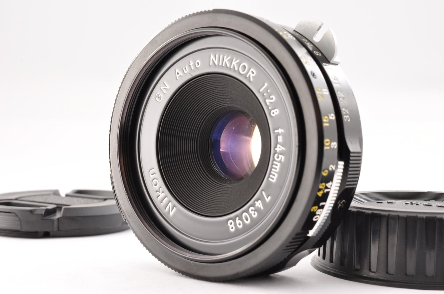 [Near Mint] Nikon GN Auto Nikkor 45mm f/2.8 Pancake Lens from JAPAN _1426