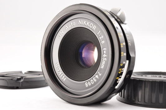 [Near Mint] Nikon GN Auto Nikkor 45mm f/2.8 Pancake Lens from JAPAN _1426