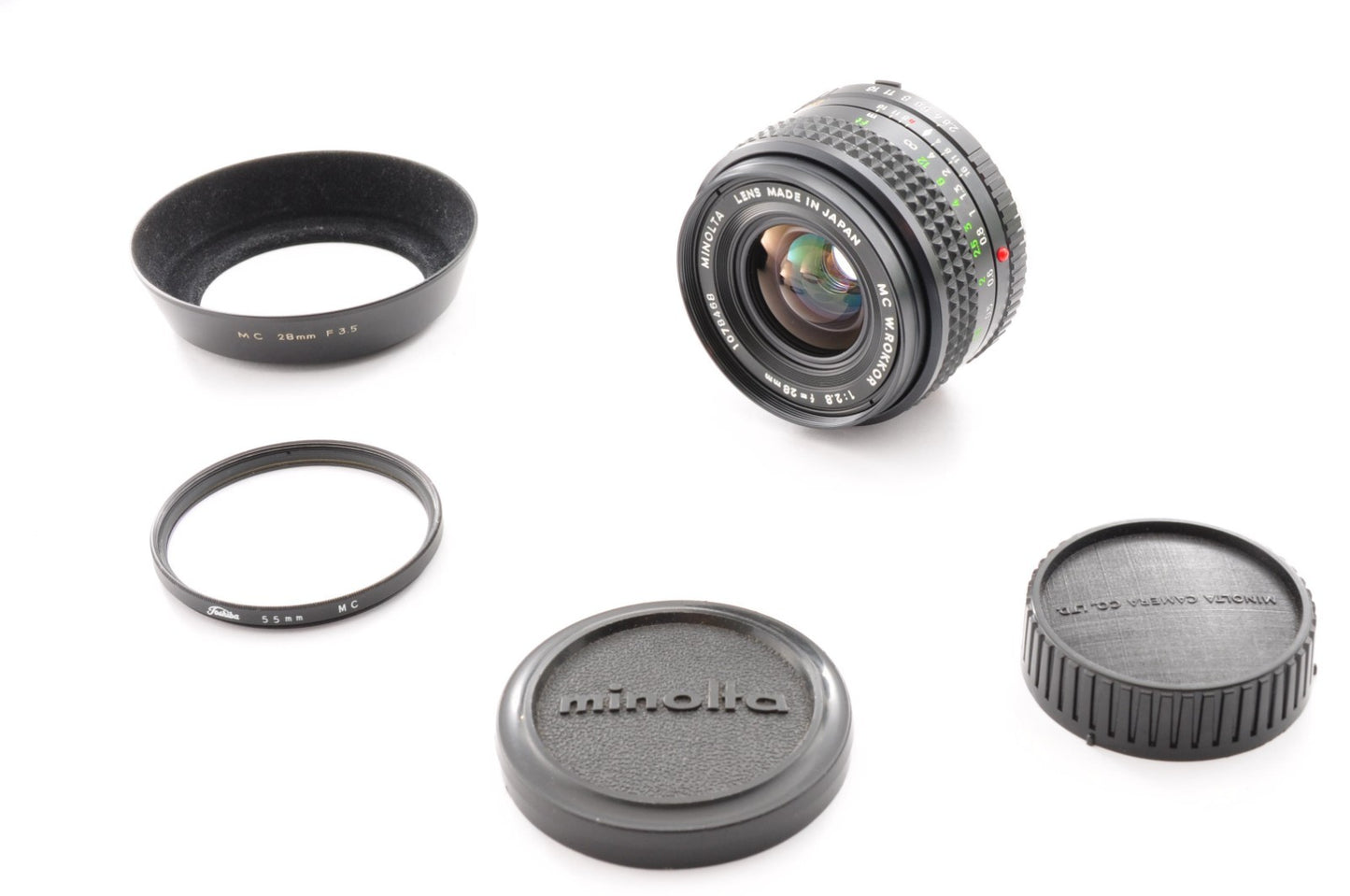[Near Mint] MINOLTA MC W.ROKKOR 28mm F2.8 MF Wide Angle Lens from JAPAN _1735