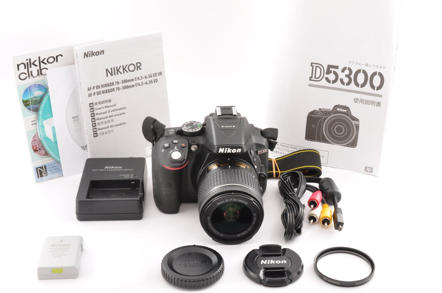 [MINT / 544shots ] Nikon D5300 + AF-P 18-55mm VR Lens Kit Black from Japan _1747